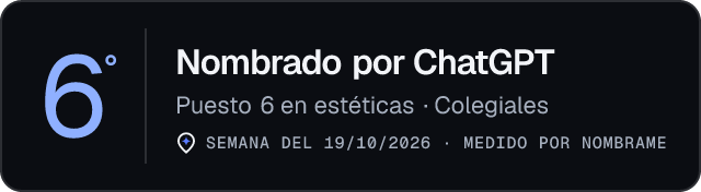 Nombrado por ChatGPT · Puesto 6 en estéticas de Colegiales · Medido por Nombrame