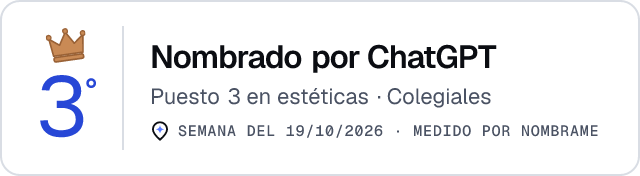 Nombrado por ChatGPT · Puesto 3 en estéticas de Colegiales · Medido por Nombrame