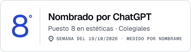 Nombrado por ChatGPT · Puesto 8 en estéticas de Colegiales · Medido por Nombrame